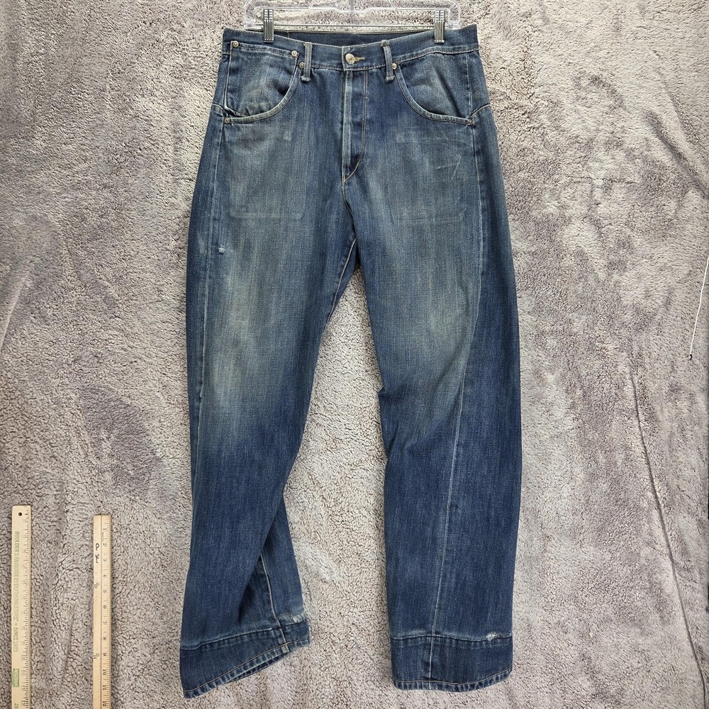 VTG Levis Engineered Jeans Mens Blue Twisted Button Fly Medium Wash Fits 32x32